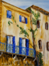Fassade in San Gimignano, Acryl/Leinwand, 70/50