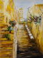 Griechische Gasse, Acryl/Leinwand, 70/50