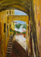 Gasse in Montepulciano, Acryl/Leinwand, 70/50